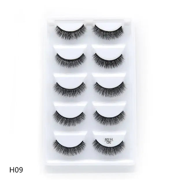 5 Pairs of 3D Mink Eyelashes
