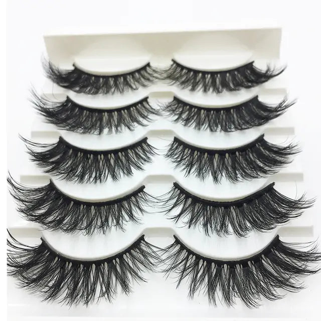 5 Pairs of 3D Mink Eyelashes