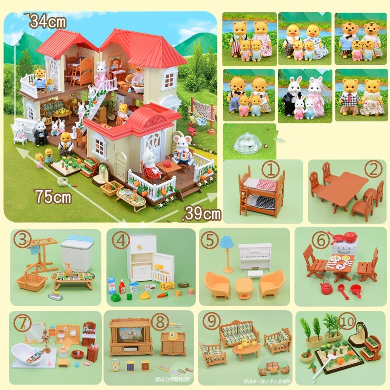 Forest Light Big House Doll Villa Playset - VISM