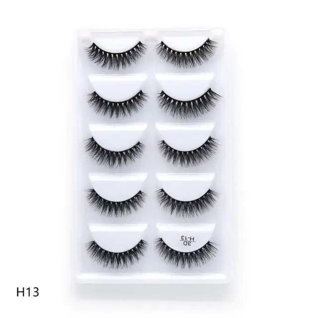 5 Pairs of 3D Mink Eyelashes