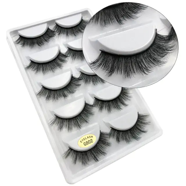 5 Pairs of 3D Mink Eyelashes