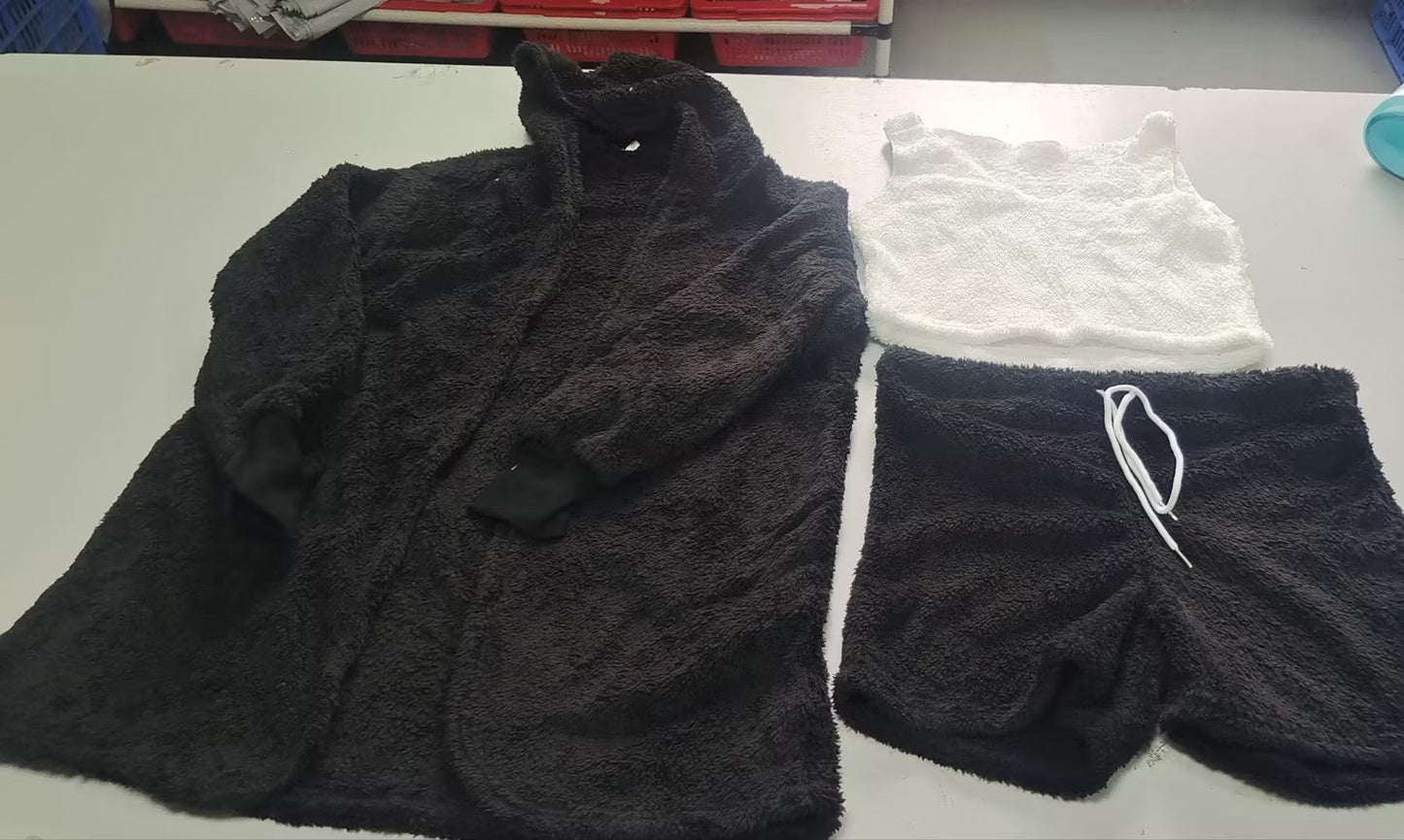3 - Piece Women’s Pajama Set – Crop Top & Shorts | VISM Australia Family Store