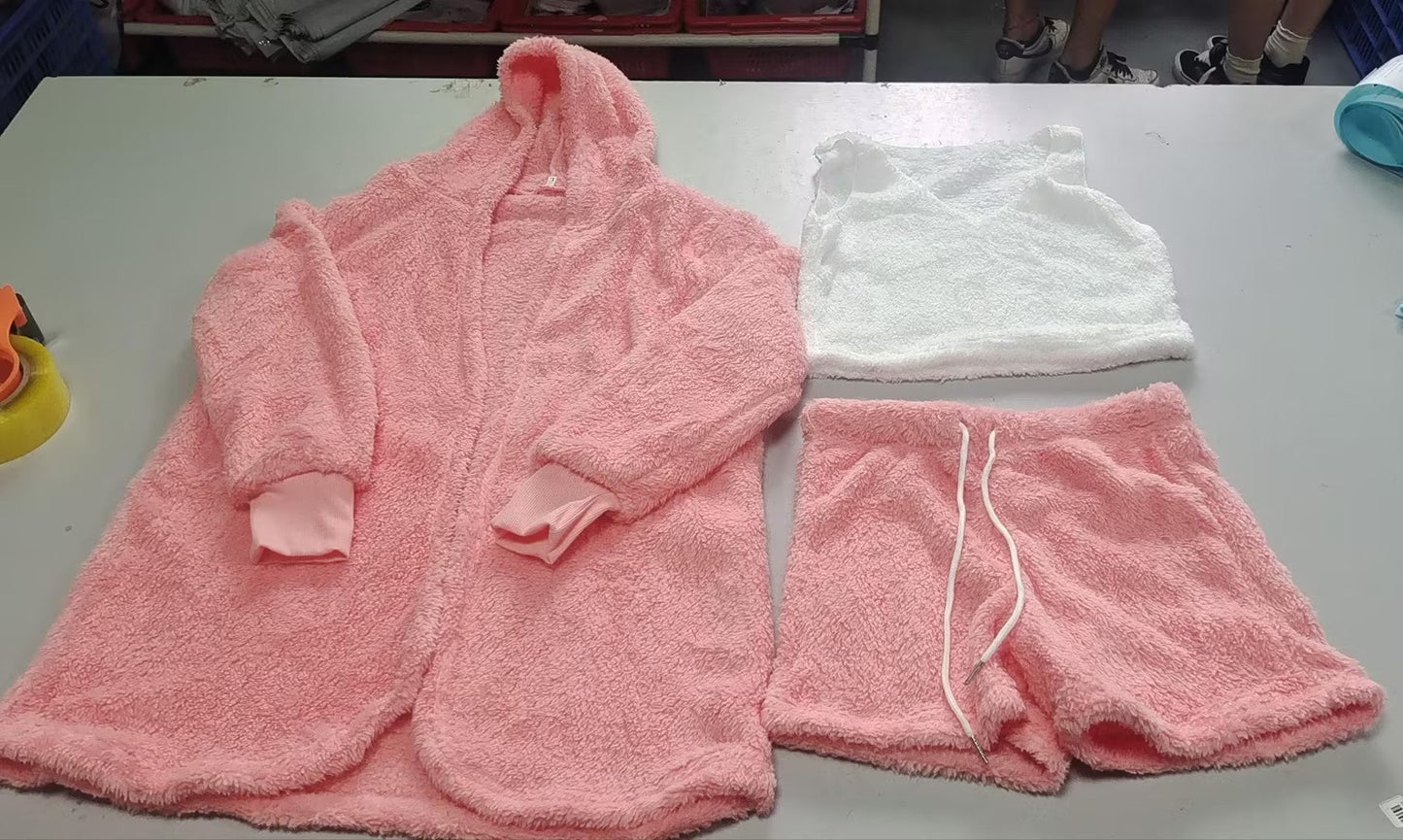 3 - Piece Women’s Pajama Set – Crop Top & Shorts | VISM Australia Family Store