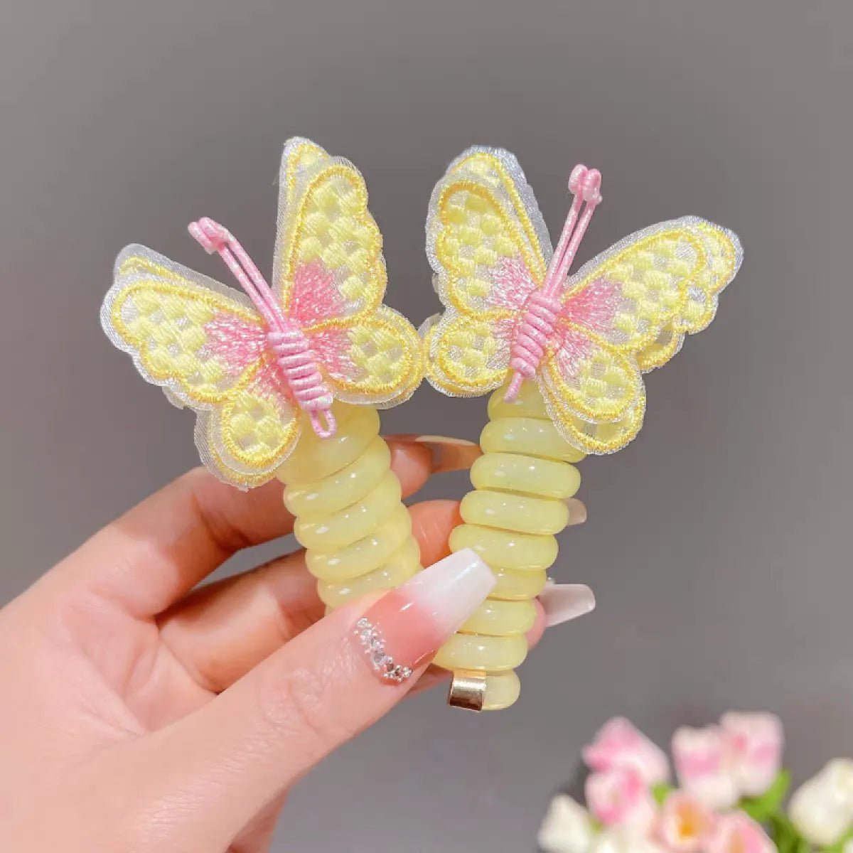 Kids' Embroidered Butterfly Hair Ring(1 x Hair Ring)