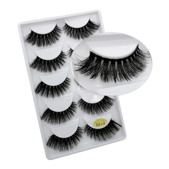 5 Pairs of 3D Mink Eyelashes