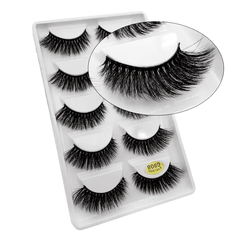 5 Pairs of 3D Mink Eyelashes
