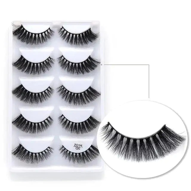5 Pairs of 3D Mink Eyelashes