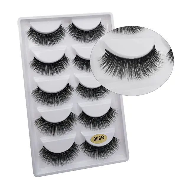 5 Pairs of 3D Mink Eyelashes