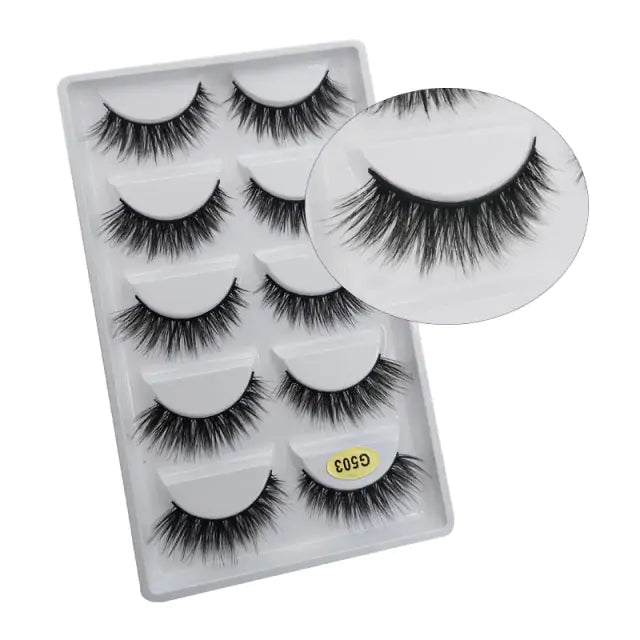 5 Pairs of 3D Mink Eyelashes