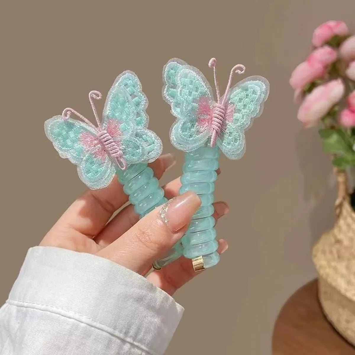 Kids' Embroidered Butterfly Hair Ring(1 x Hair Ring)