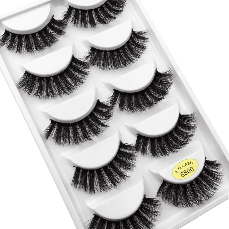 5 Pairs of 3D Mink Eyelashes