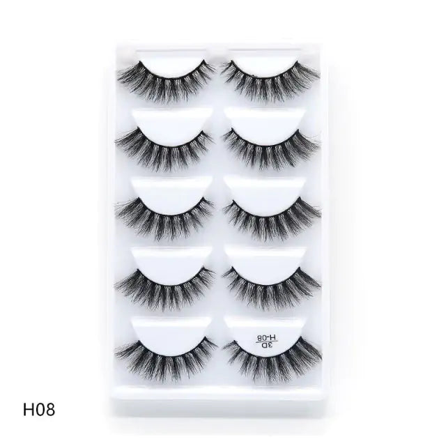 5 Pairs of 3D Mink Eyelashes