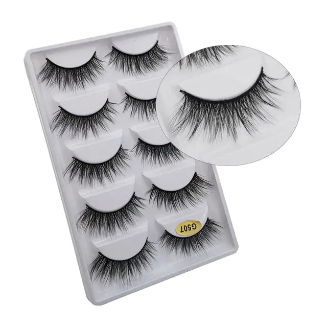 5 Pairs of 3D Mink Eyelashes