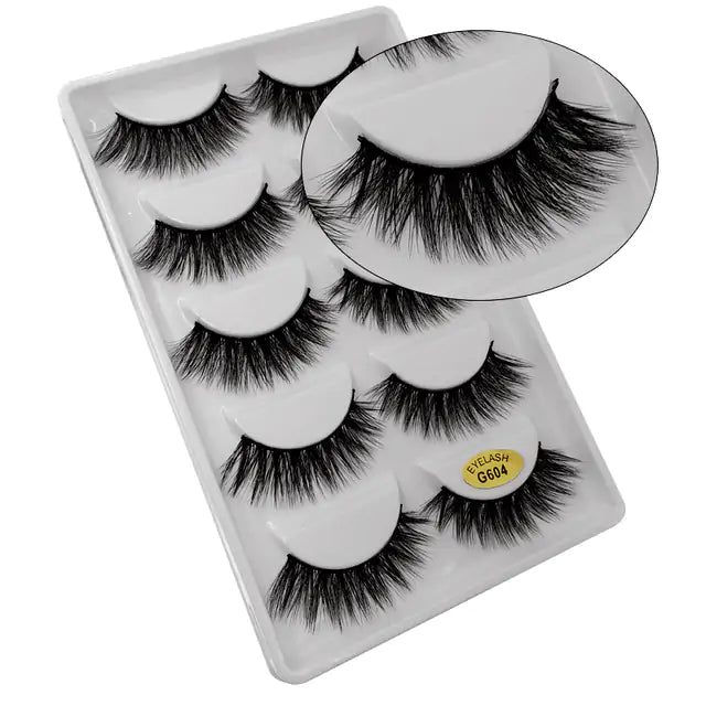 5 Pairs of 3D Mink Eyelashes