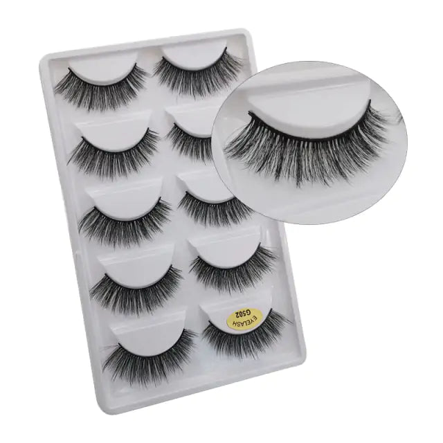 5 Pairs of 3D Mink Eyelashes