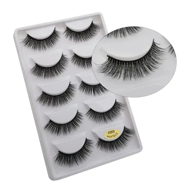 5 Pairs of 3D Mink Eyelashes