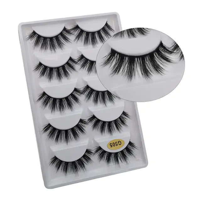 5 Pairs of 3D Mink Eyelashes