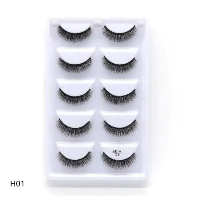 5 Pairs of 3D Mink Eyelashes