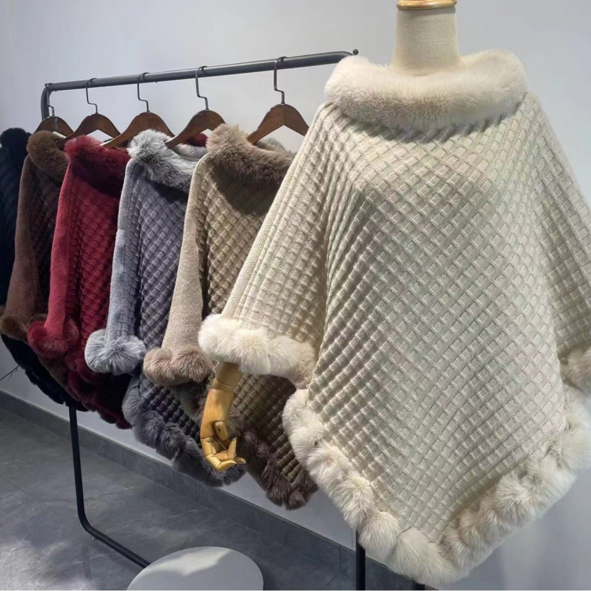 Faux Fur Shawl Cape | VISM Australia Family Store