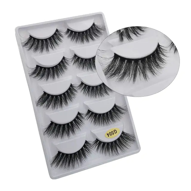 5 Pairs of 3D Mink Eyelashes