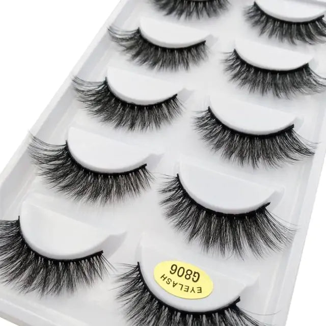 5 Pairs of 3D Mink Eyelashes
