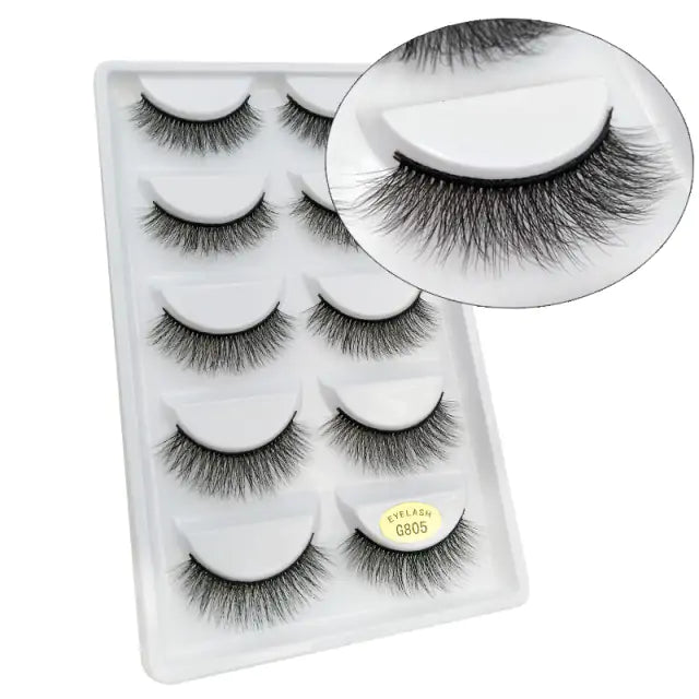 5 Pairs of 3D Mink Eyelashes