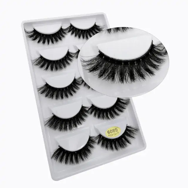 5 Pairs of 3D Mink Eyelashes