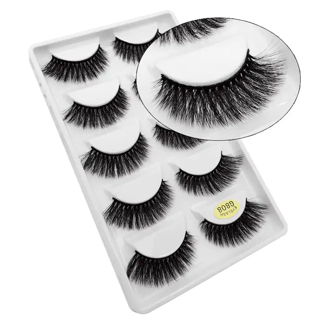 5 Pairs of 3D Mink Eyelashes