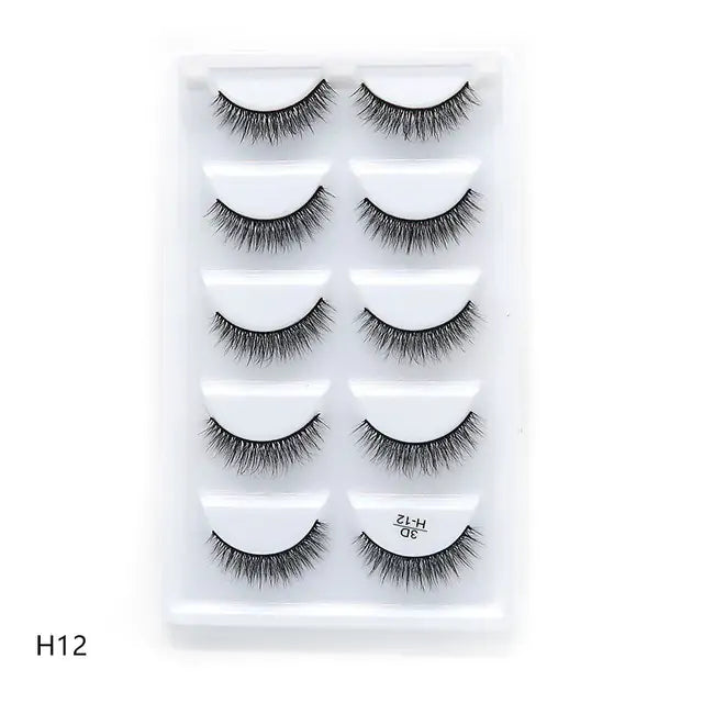 5 Pairs of 3D Mink Eyelashes