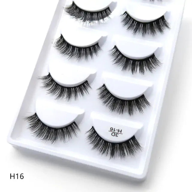 5 Pairs of 3D Mink Eyelashes