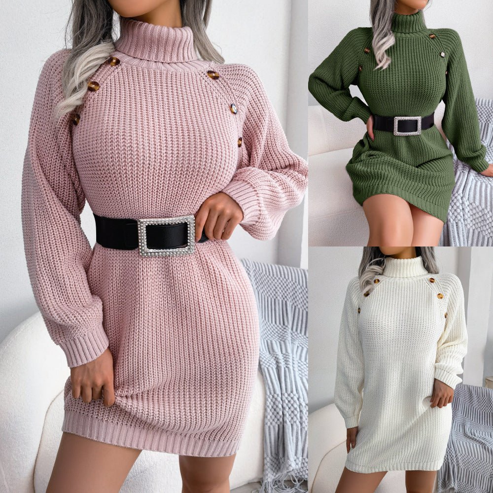 Turtleneck Sweater Dress For Women | VISM Australia Family Store
