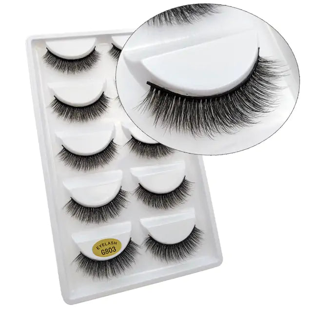 5 Pairs of 3D Mink Eyelashes