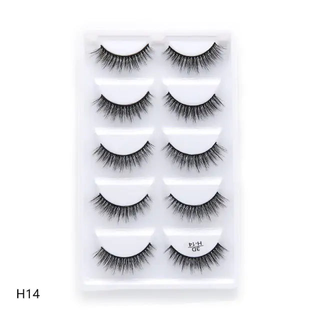 5 Pairs of 3D Mink Eyelashes