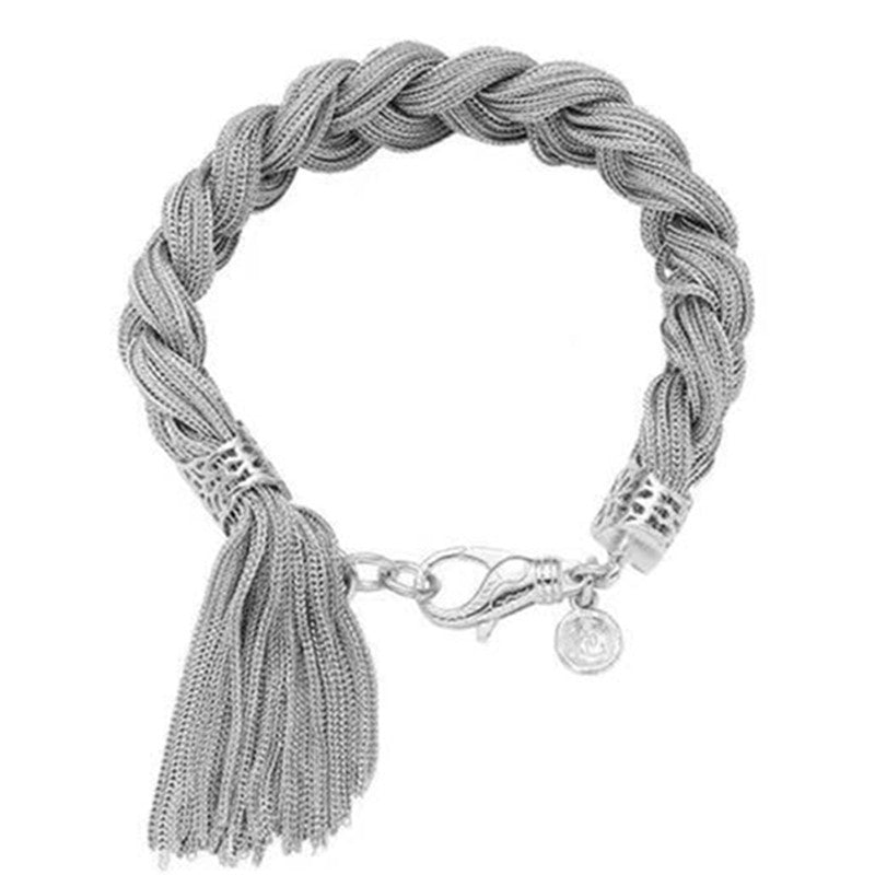 925 Silver Twist Dreadlock Bracelet for Women