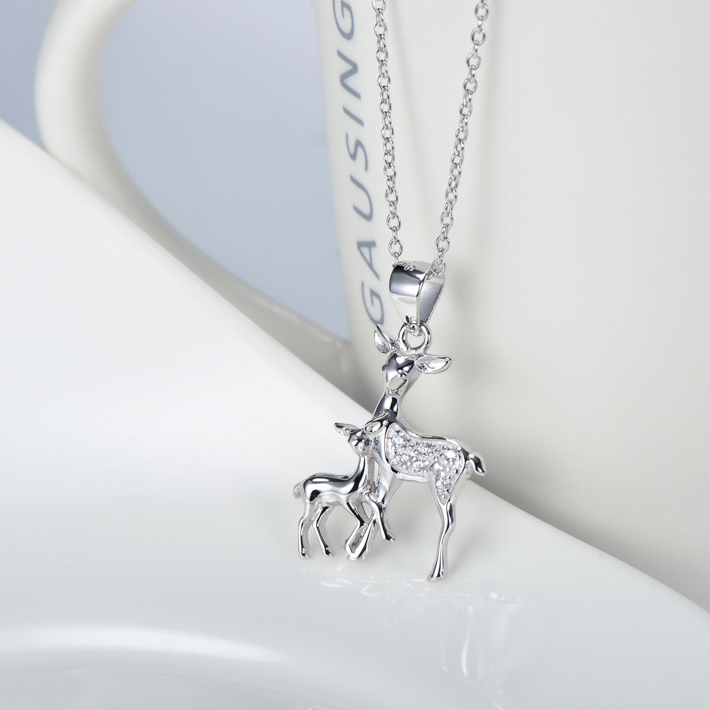 925 Silver Fawn Pendant Necklace