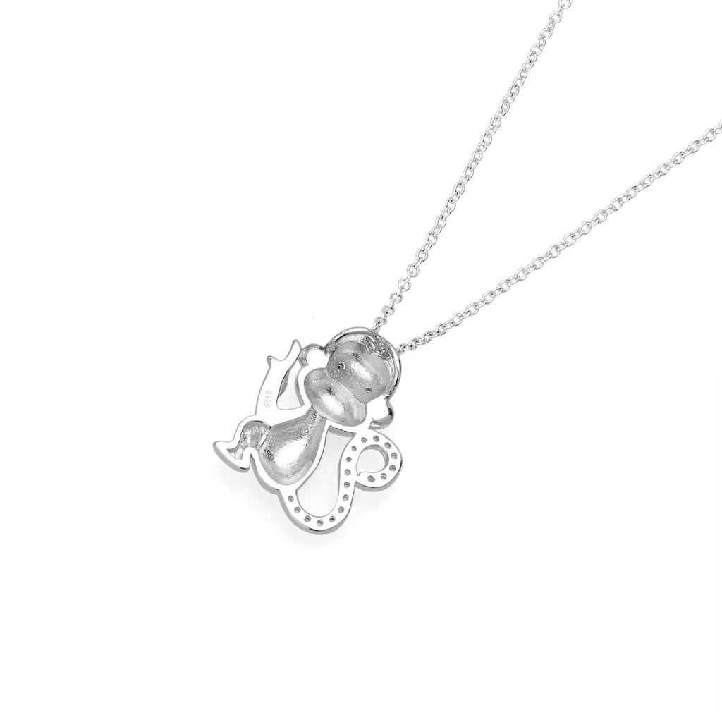 925 Silver Monkey Pendant Necklace