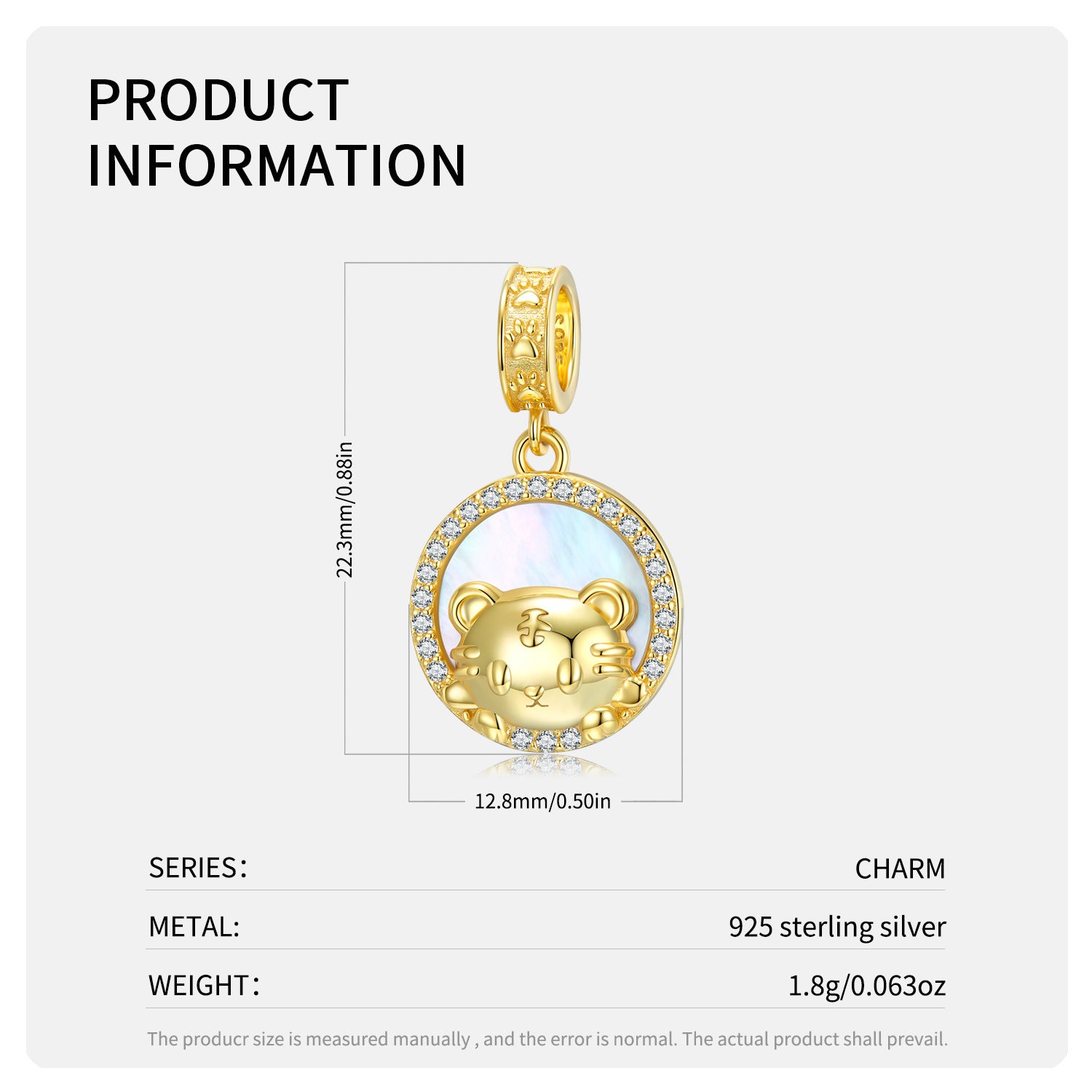 925 Silver Bead DIY Bracelet & Jewelry Charm.