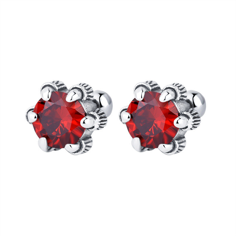 925 Silver Hand Claw Screw Earrings.