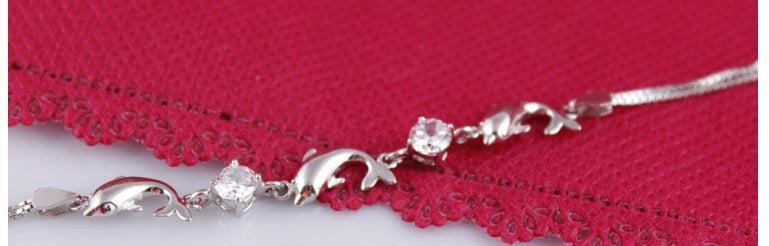 925 Sterling Silver Dolphin Bracelet.