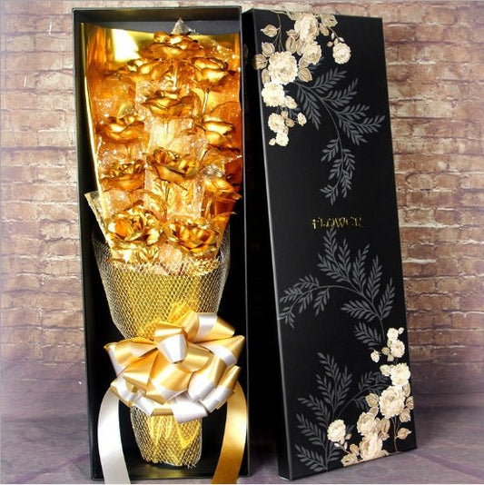 24K Gold Foil Rose Bouquet – Luxury Gift | VISM Australia Family Store