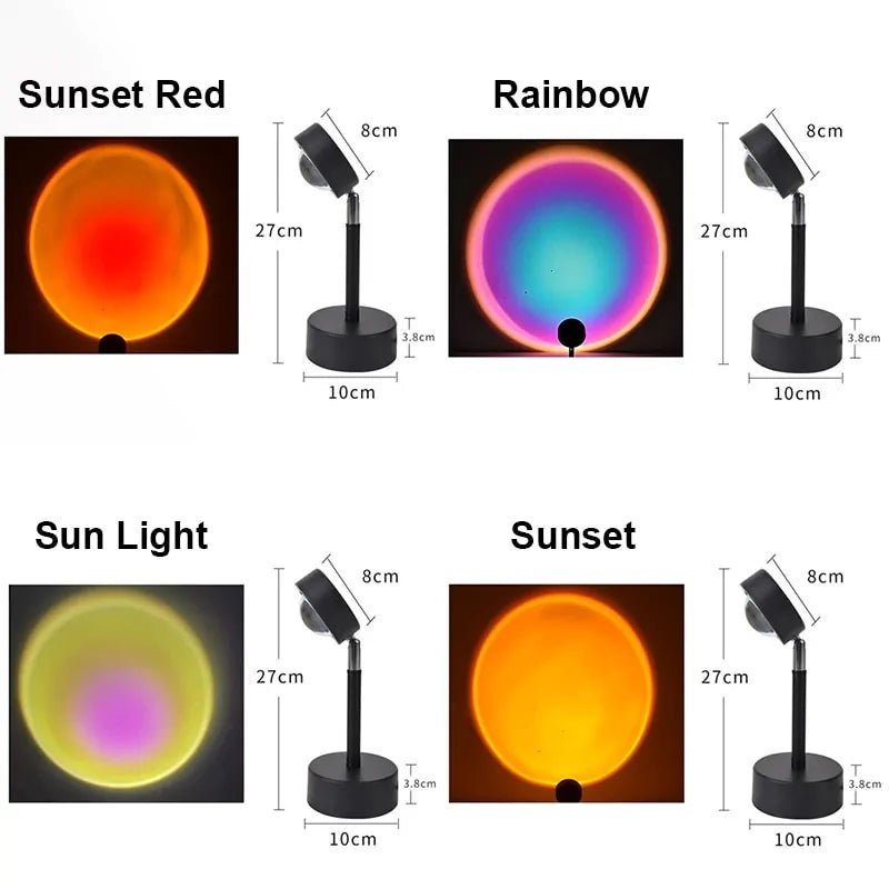 Sunset Glow Lamp: USB-Powered Colorful Atmosphere Night Light