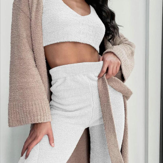 3 - Piece Women’s Pajama Set – Crop Top & Shorts | VISM Australia Family Store