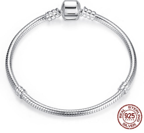 925 Silver Luxury Charm Chain Bracelet.
