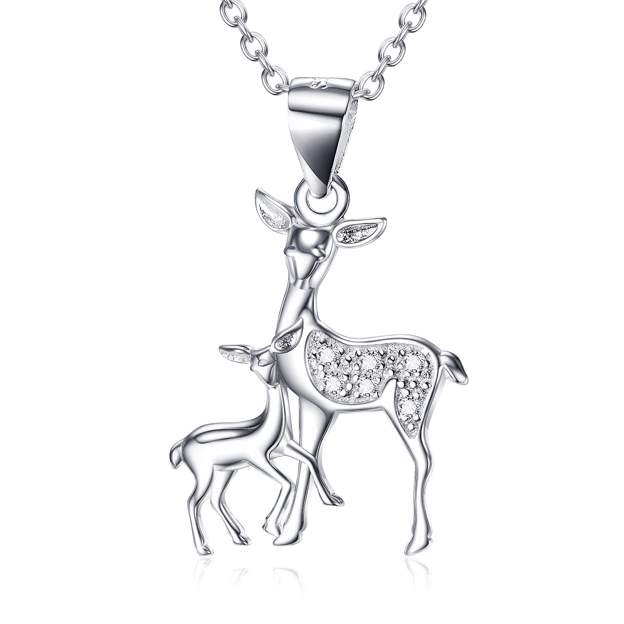 925 Silver Fawn Pendant Necklace
