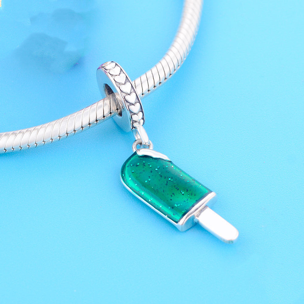 925 Silver Popsicle Pendant Bead Bracelet.