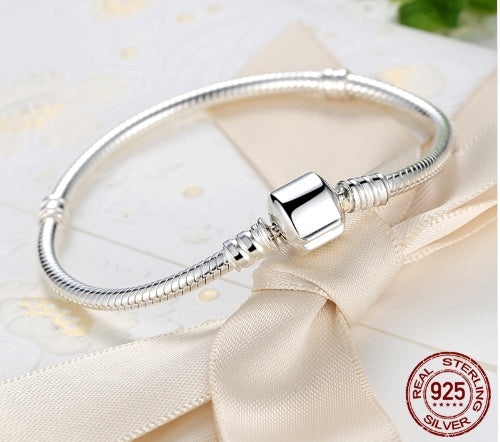 925 Silver Luxury Charm Chain Bracelet.
