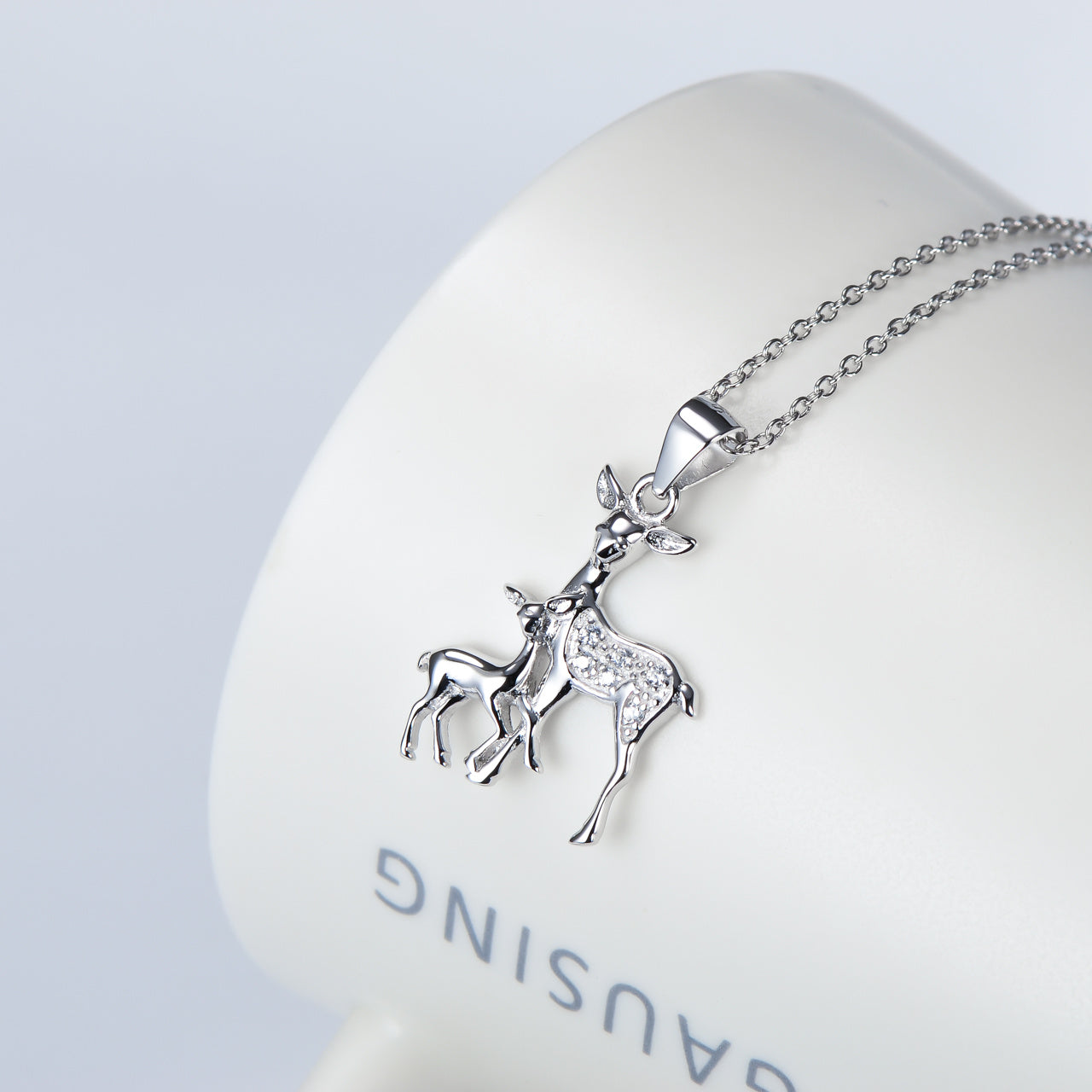 925 Silver Fawn Pendant Necklace