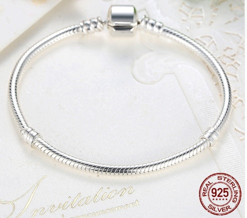 925 Silver Luxury Charm Chain Bracelet.
