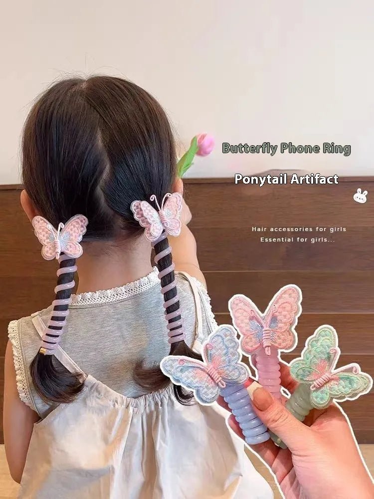 Kids' Embroidered Butterfly Hair Ring(1 x Hair Ring)