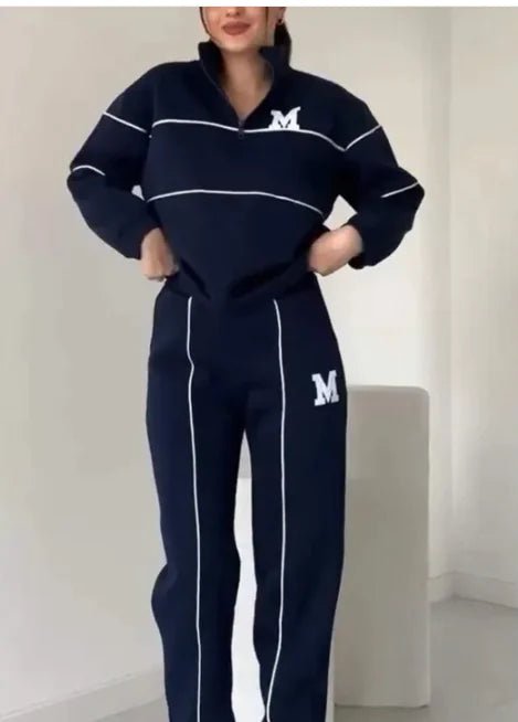 Casual 2-Piece Hoodless Sweatshirt and Sweatpants